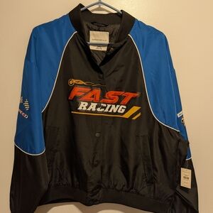 Aeropostale Kids Black and Blue Racing Jacket